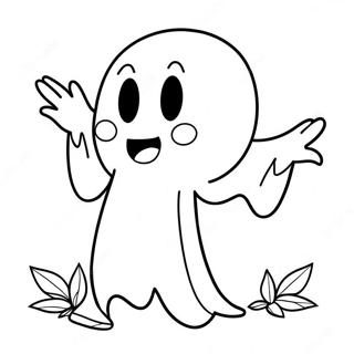 Cute Halloween Ghost Coloring Page 63003-50671