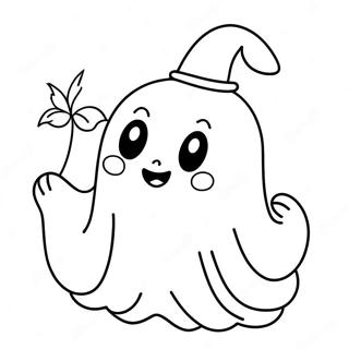 Cute Halloween Ghost Coloring Page 63003-50672