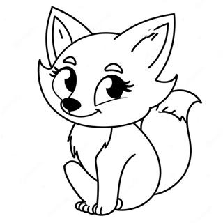 Cute Anime Furry Fox Coloring Page 63013-50677