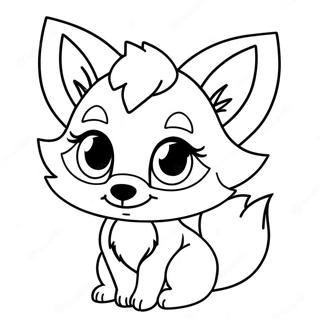 Cute Anime Furry Fox Coloring Page 63013-50678