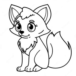 Cute Anime Furry Fox Coloring Page 63013-50679