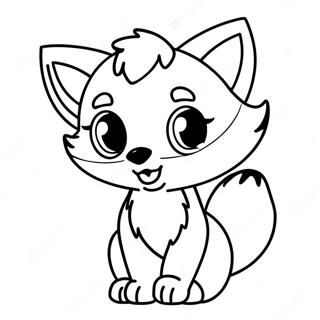 Cute Anime Furry Fox Coloring Page 63013-50680