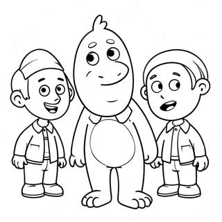 Funny Talking Ben With Friends Coloring Page 63033-50690