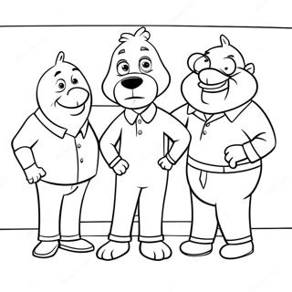 Funny Talking Ben With Friends Coloring Page 63033-50691