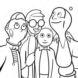 Funny Talking Ben With Friends Coloring Page 63033-50692