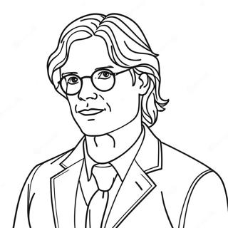 Detective Spencer Reid Coloring Page 63043-50699