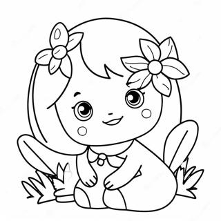 Cute Mina With Flowers Coloring Page 63063-50714