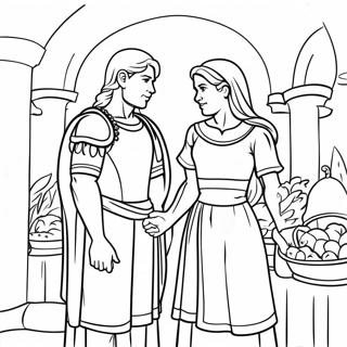 Aquila And Priscilla In The Marketplace Coloring Page 63093-50739