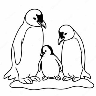 Cute Penguin Family In Antarctica Coloring Page 63103-50760