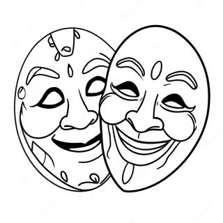 Laugh Now Cry Later Mask Coloring Page 63142-50783