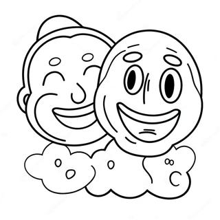 Smiling Face Laugh Now Cry Later Coloring Page 63143-50779