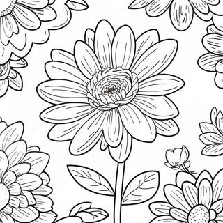 Beautiful Chrysanthemum Flower Coloring Page 63153-50786