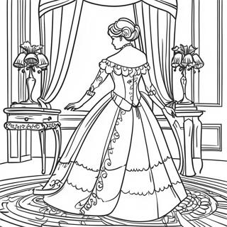 Elegant Victorian Lady Coloring Page 63163-50797