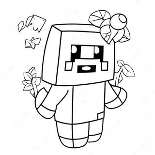 Cute Minecraft Piglin With Gold Coloring Page 63193-50821