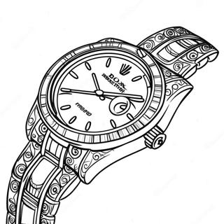 Luxury Rolex Watch Coloring Page 63223-50845