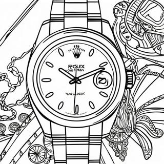 Luxury Rolex Watch Coloring Page 63223-50846