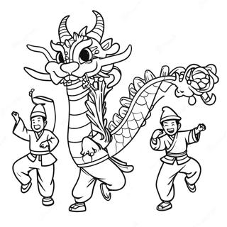 Festive Dragon Dance Coloring Page 6322-5213