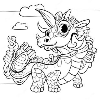 Festive Dragon Dance Coloring Page 6322-5216