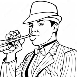 Roaring 20s Jazz Musician Coloring Page 63233-50852