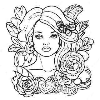 Realistic Tattoo Designs Coloring Page 63262-50872