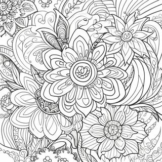 Intricate Floral Tattoo Coloring Page 63263-50880