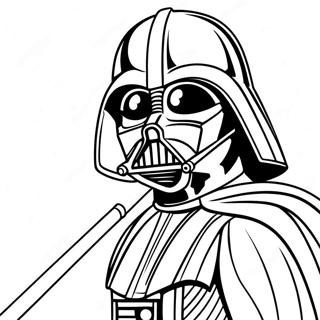 Darth Vader With Lightsaber Coloring Page 632-510