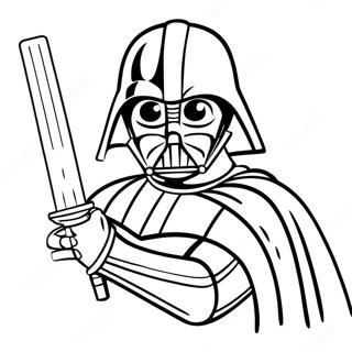 Darth Vader With Lightsaber Coloring Page 632-512