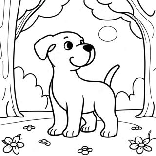 Labrador Puppy Playing In The Park Coloring Page 6331-5220