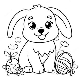 Easter Puppy Coloring Page 63362-50948