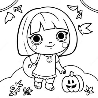 Dora Halloween Coloring Page 63372-50954