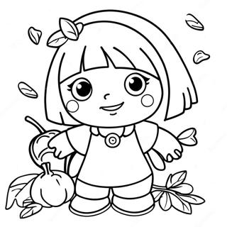 Dora Halloween Coloring Page 63372-50955