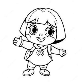 Dora In Spooky Costume Coloring Page 63373-50973