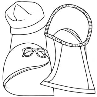 Colorful Sun Protection Gear Coloring Page 63383-50965