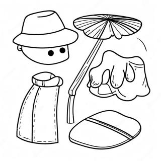 Colorful Sun Protection Gear Coloring Page 63383-50967