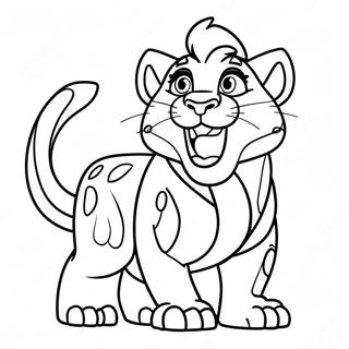 Kiara Roaring Fiercely Coloring Page 63393-50981