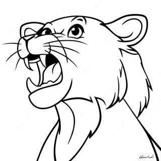 Kiara Roaring Fiercely Coloring Page 63393-50982