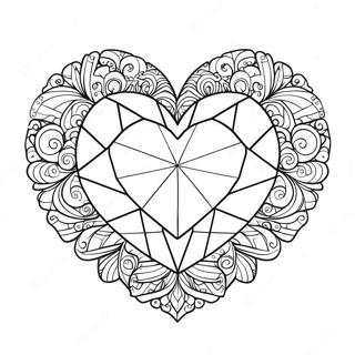 Diamond Heart Coloring Page 63402-50978