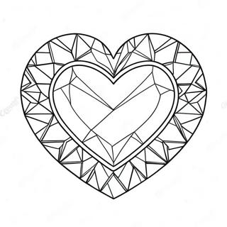 Diamond Heart Coloring Page 63402-50980