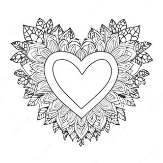 Sparkling Diamond Heart Coloring Page 63403-50986