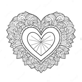 Sparkling Diamond Heart Coloring Page 63403-50987