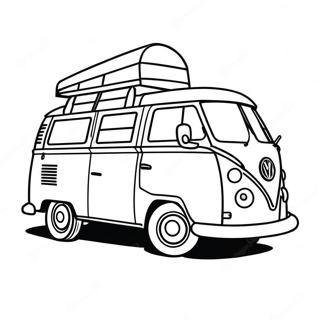 Camper Van Coloring Page 6341-5228