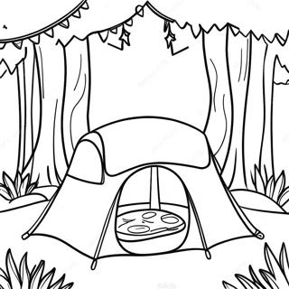 Cozy Camping Tent Coloring Page 6342-5231