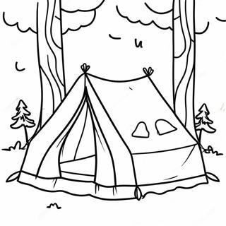 Cozy Camping Tent Coloring Page 6342-5232