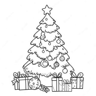 Detailed Christmas Tree Coloring Page 63432-51007