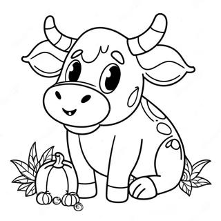 Halloween Cow Coloring Pages