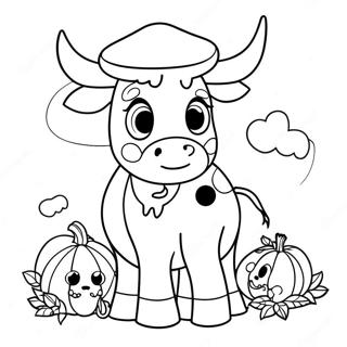 Halloween Cow Coloring Page 63452-51020