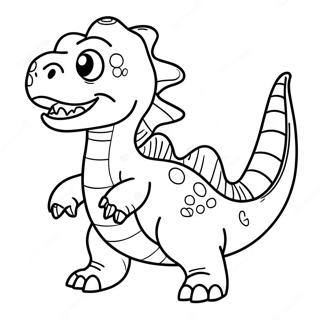 Cute Chomper Dinosaur Coloring Page 63493-51057