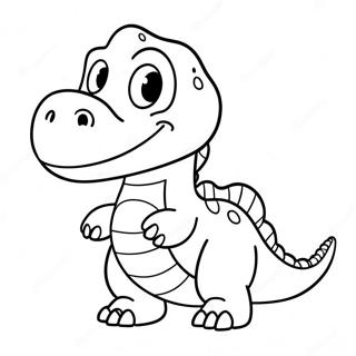 Cute Chomper Dinosaur Coloring Page 63493-51058