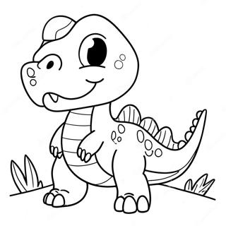 Cute Chomper Dinosaur Coloring Page 63493-51060