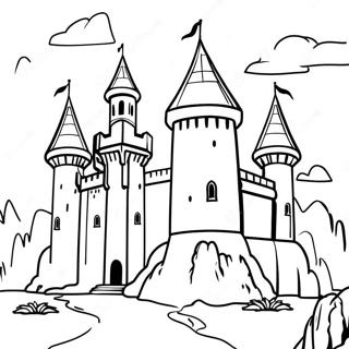 Medieval Castle Coloring Page 6351-5235